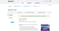 Desktop Screenshot of bolivia.visahq.com.au