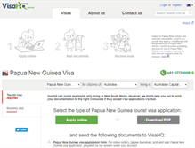 Tablet Screenshot of papua-new-guinea.visahq.com.au