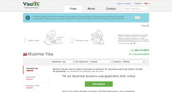 Desktop Screenshot of myanmar.visahq.ca
