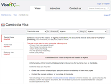 Tablet Screenshot of cambodia.visahq.com.ng