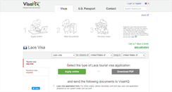 Desktop Screenshot of laos.visahq.com