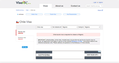 Desktop Screenshot of chile.visahq.com.ng
