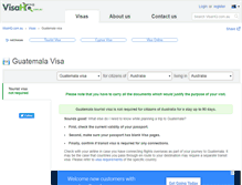 Tablet Screenshot of guatemala.visahq.com.au