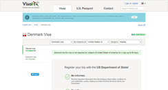 Desktop Screenshot of denmark.visahq.com