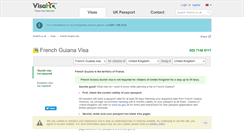 Desktop Screenshot of french-guiana.visahq.co.uk