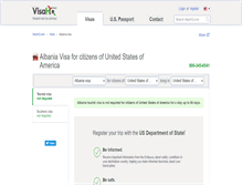 Tablet Screenshot of albania.visahq.com