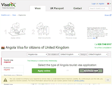Tablet Screenshot of angola.visahq.co.uk