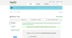 Desktop Screenshot of belize.visahq.ca