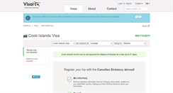 Desktop Screenshot of cook-islands.visahq.ca