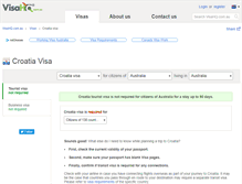 Tablet Screenshot of croatia.visahq.com.au